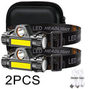 Lanterna de Cabeça LED Recarregável de Alta Luminosidade