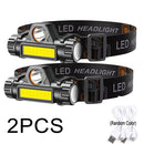 Lanterna de Cabeça LED Recarregável de Alta Luminosidade