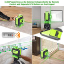 Nível a Laser Huepar 4D 16 Linhas Feixe Verde Linha Cruzada 4x 360 ° Linhas a Laser com Controle Remoto Bateria de Íon de Lítio para Pisos de Azulejos